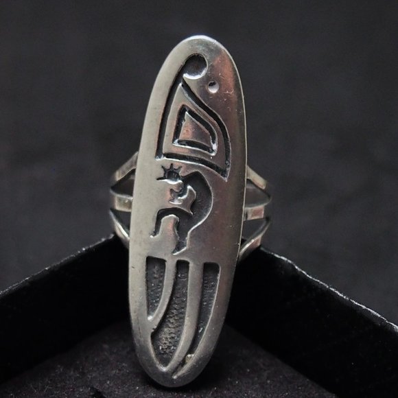 Vintage Jewelry - Kokopelli Ster SILVER Poland Gdansk VTG Ring